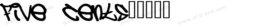 five cents字体转换